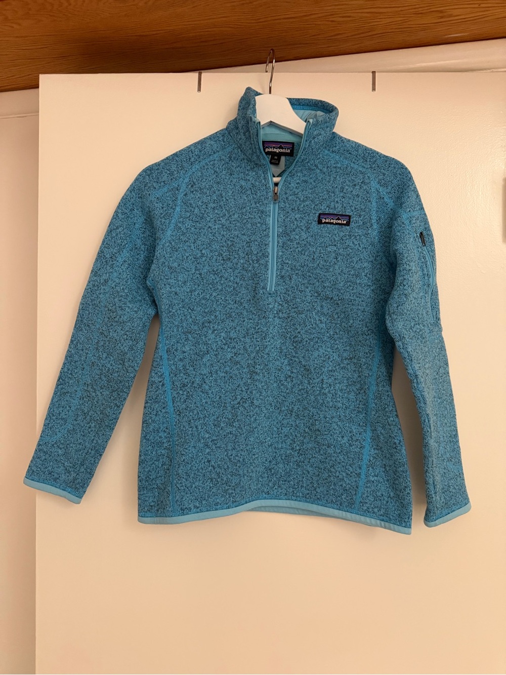 Patagonia Light Blue Quarter-Zip Fleece Pullover